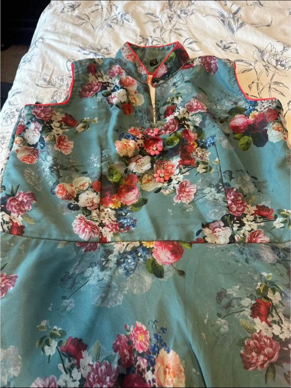 floral women’s dress anarkali sz xl
